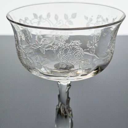 Fostoria "Willowmere" Coupe Champagne Set, c.1938-1970 United States