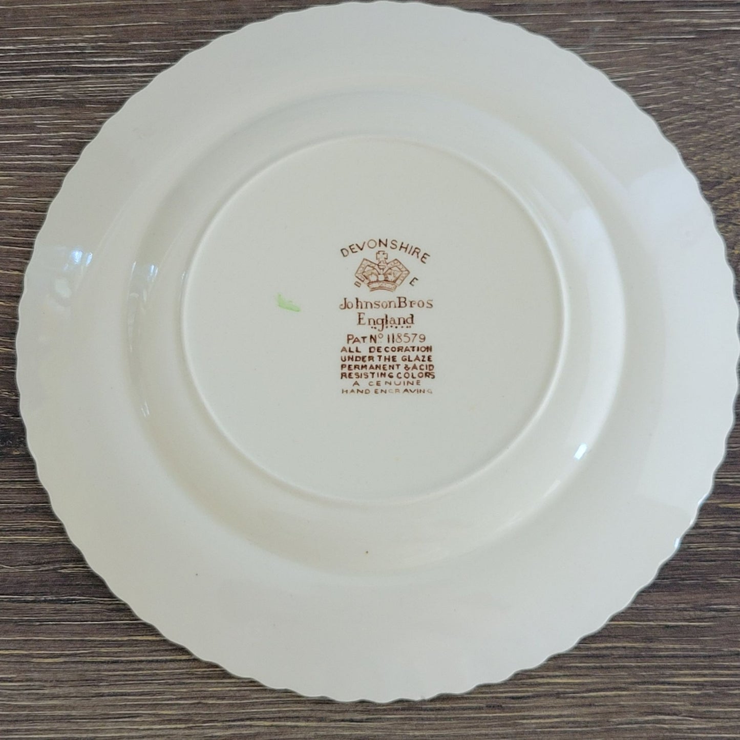 Johnson Bros Devonshire Brown Bread Plate, Set of 2