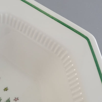 Nikko Christmastime Classic Collection 9" Octagonal Serving Bowl c.1979-83