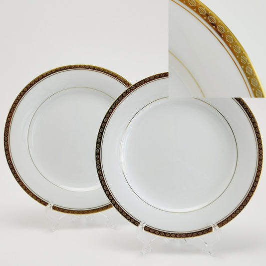 Noritake Richmond Salad Plate Set of 2,  Etched Gold Band