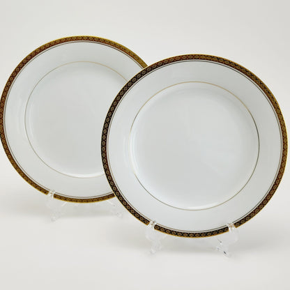 Noritake Richmond Salad Plate Set of 2,  Etched Gold Band