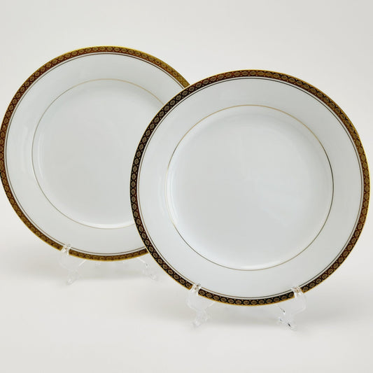 Noritake Richmond Salad Plate Set of 2,  Etched Gold Band