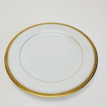Noritake Richmond Salad Plate Set of 2,  Etched Gold Band