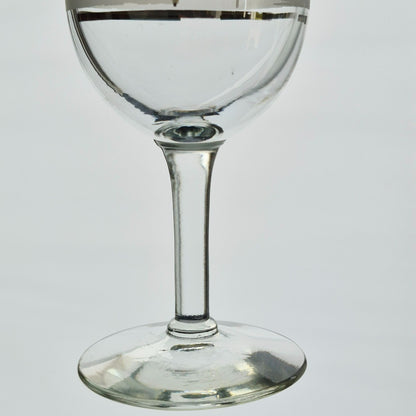 Libbey Glass "Silver Leaf" Wine Glass, Set of 2, USA c.1953-1978