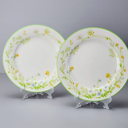 Noritake Reverie Salad Plate, Set of 2, Green Trim