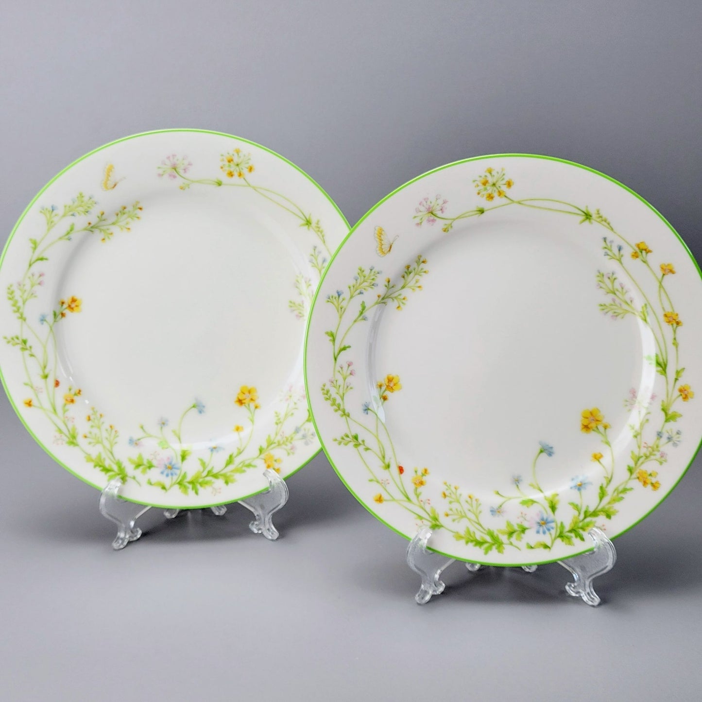 Noritake Reverie Salad Plate, Set of 2, Green Trim