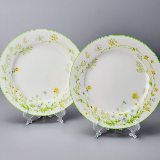 Noritake Reverie Salad Plate, Set of 2, Green Trim