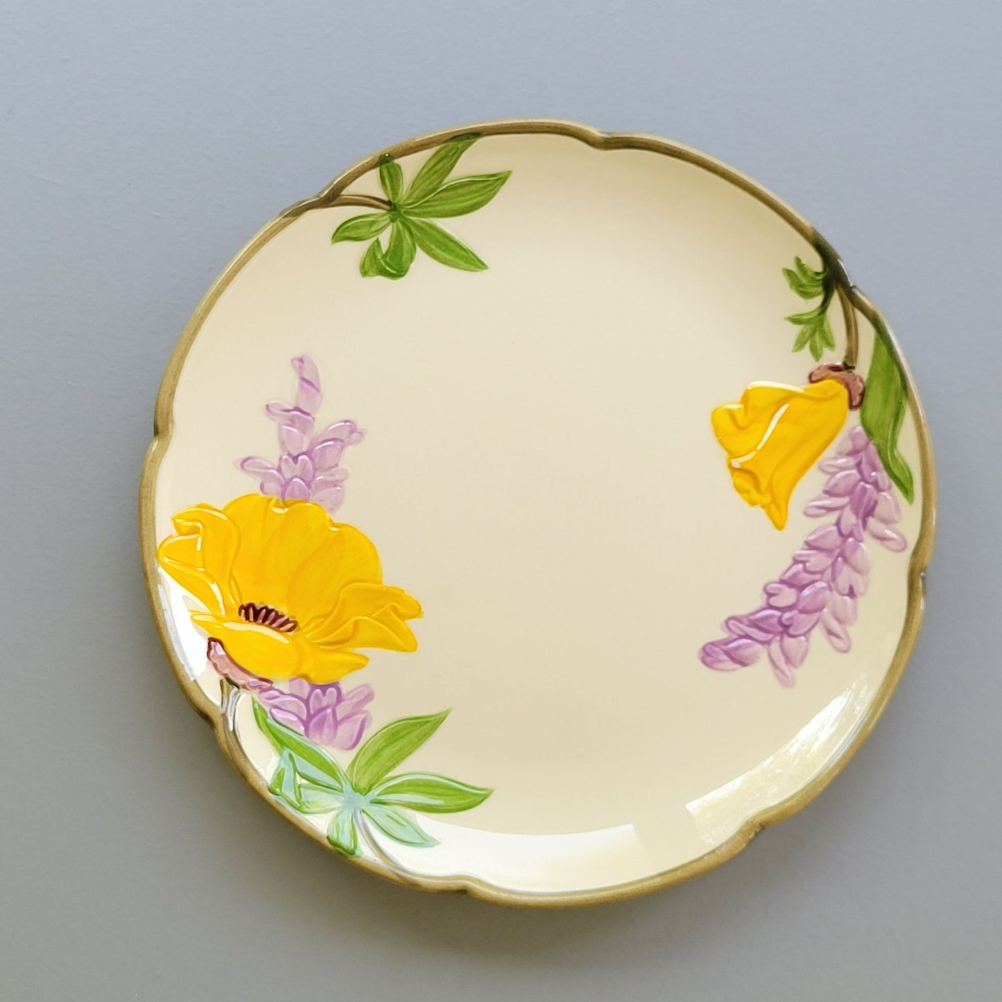 Franciscan Poppy Salad Plate, c.1950-55 USA