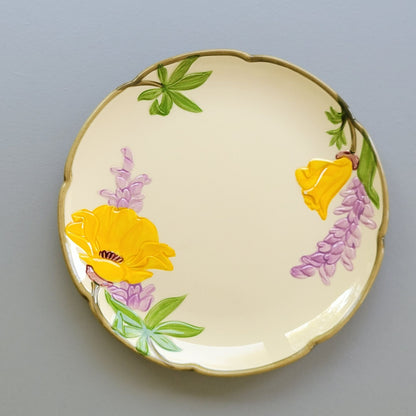 Franciscan Poppy Salad Plate, c.1950-55 USA