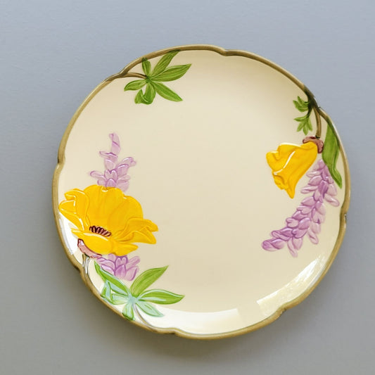 Franciscan Poppy Salad Plate, c.1950-55 USA