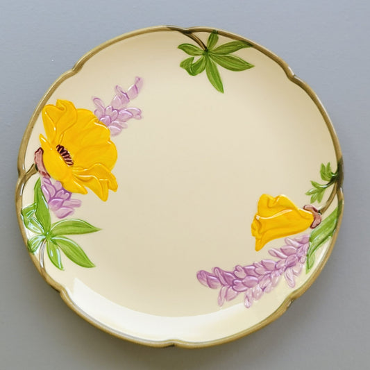 Franciscan Poppy Salad Plate, c.1950-55 USA