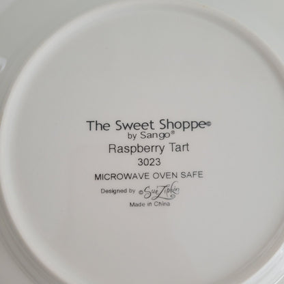 Sango The Sweet Shoppe Raspberry Tart Salad Plate, Set of 2, c.1999-2002