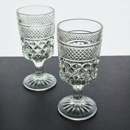 Anchor Hocking "Wexford" Goblet, Set of 2, USA Made