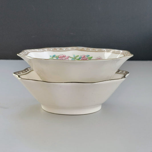 Antique Coalport Indian Tree Dessert Bowl Set of 2,  c.1891-1920 England