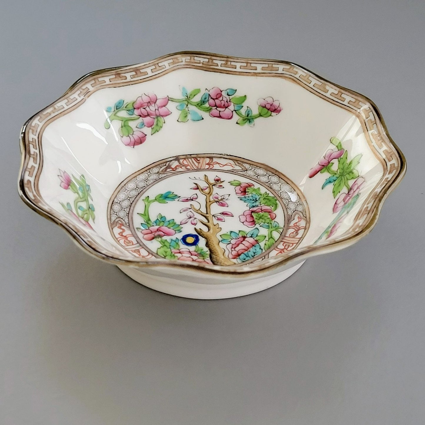 Antique Coalport Indian Tree Dessert Bowl Set of 2,  c.1891-1920 England