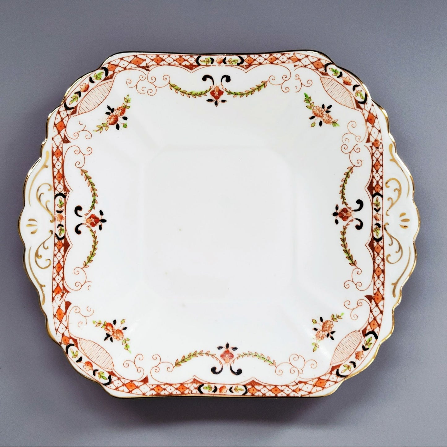 Samuel Radford "Irene" Handled Square Cake Plate, c1924-55 England