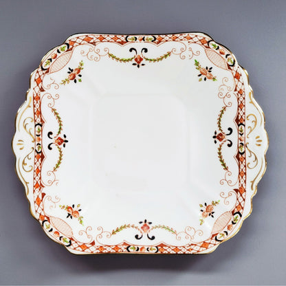 Samuel Radford "Irene" Handled Square Cake Plate, c1924-55 England