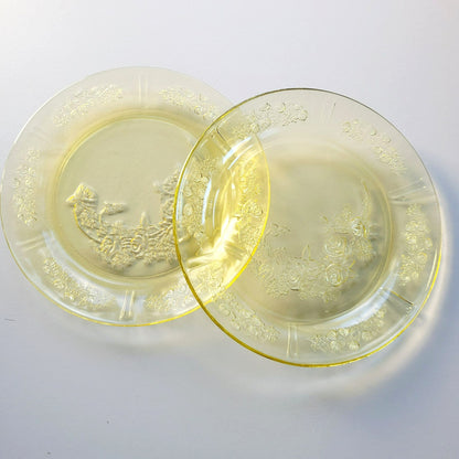 Federal Glass Sharon Luncheon Plate Set of 2, c.1930s USA