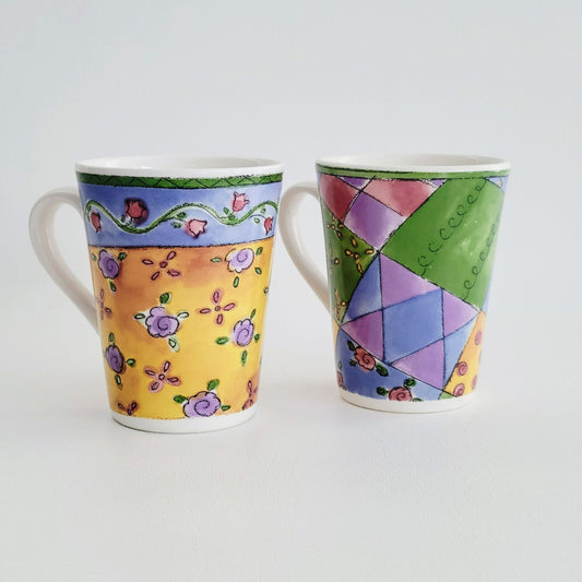 Sango The Sweet Shoppe Mismatched Coffee Mug, Set of 2
