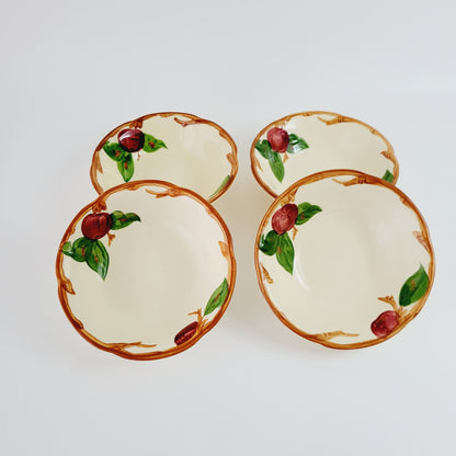 Franciscan Apple Dessert Bowl Set of 4, c.1949-1984 USA
