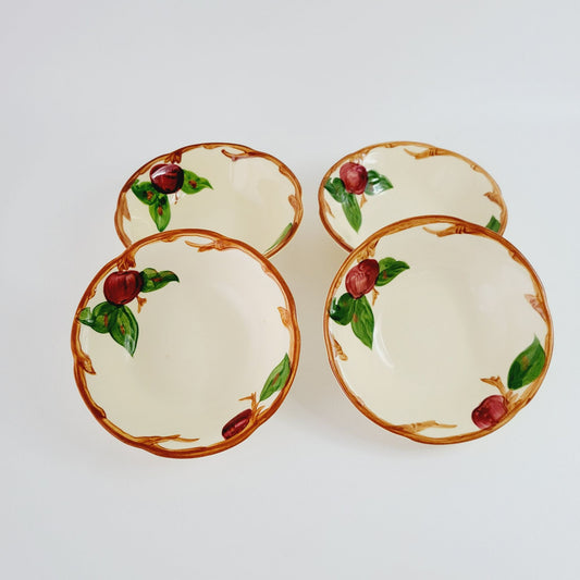 Franciscan Apple Dessert Bowl Set of 4, c.1949-1984 USA