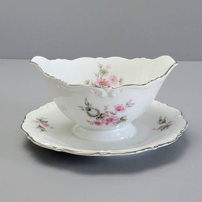 Tirschenreuth Picardy Gravy Boat & Underplate, c.1969 Bavaria Germany