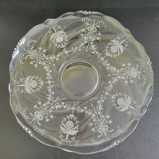 Heisey Orchid 14" Round Serving Platter c.1940-57 USA