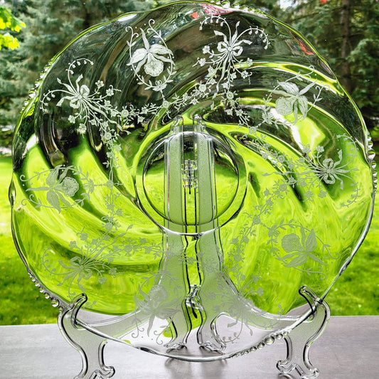 Heisey Orchid 14" Round Serving Platter c.1940-57 USA