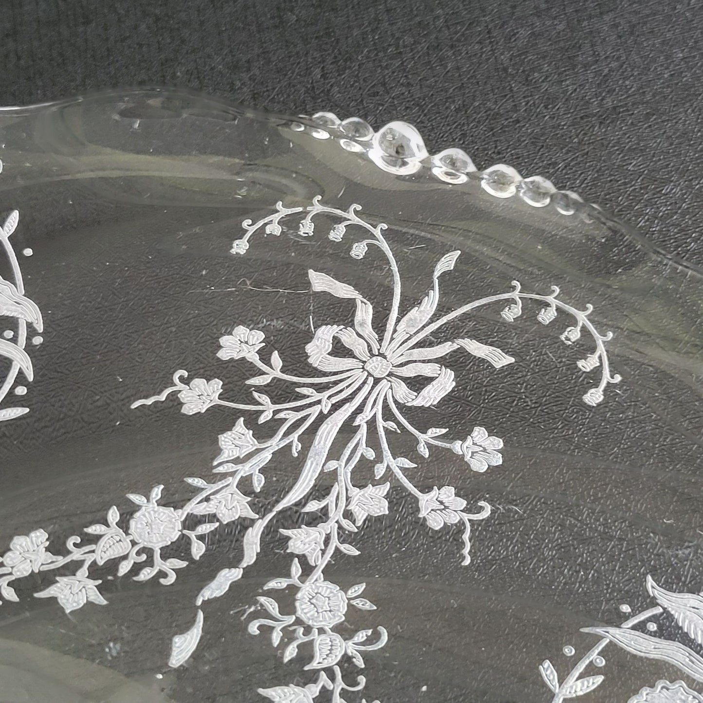 Heisey Orchid 14" Round Serving Platter c.1940-57 USA