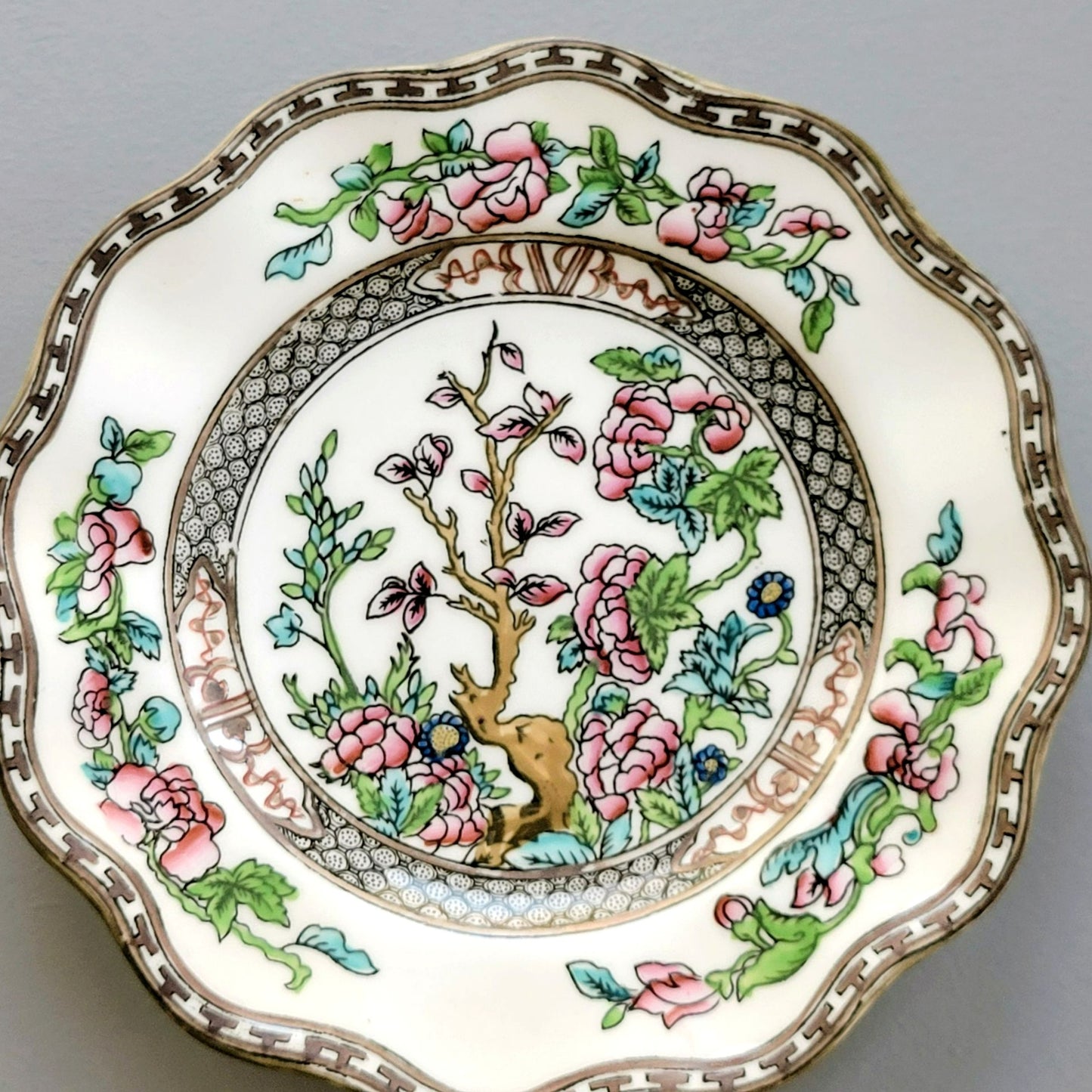 Antique Coalport Indian Tree Salad Plate,  c.1891-1920 England