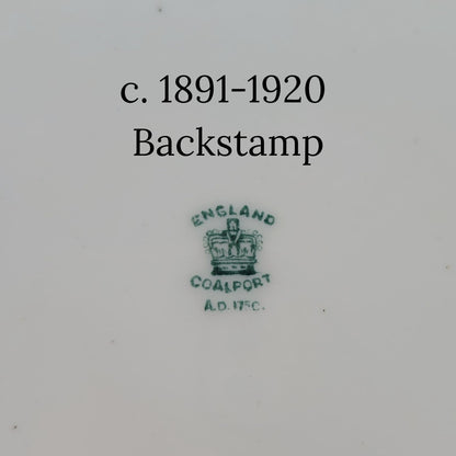 Antique Coalport Indian Tree Salad Plate,  c.1891-1920 England