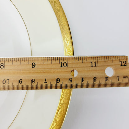 Antique Mintons Dinner Plate, Gold Encrusted Trim,  c.1873-1912 England