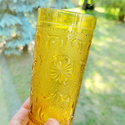 Brockway Glass Co. American Concord Amber Glass Tumblers, c.1977-78 USA