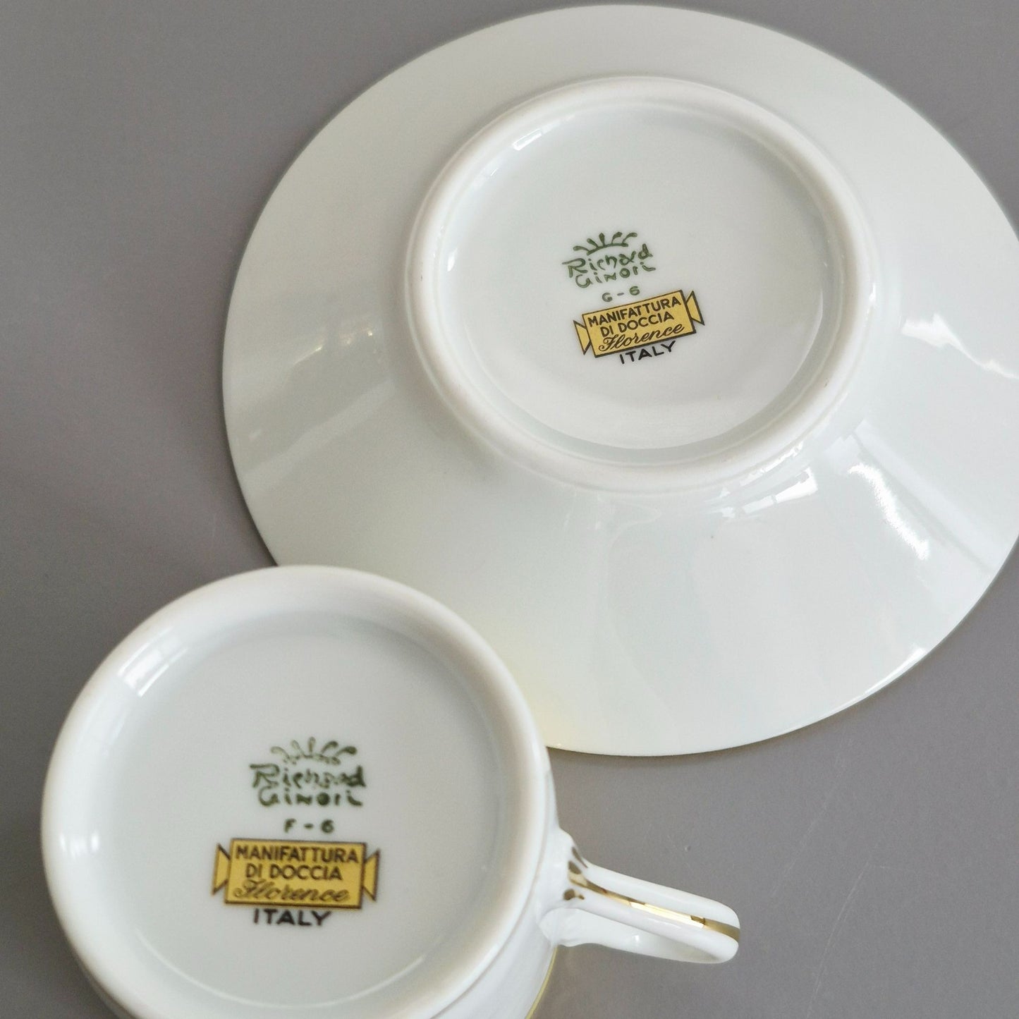 Richard Ginori "Palermo Yellow" Espresso Cup & Saucer, Italy c.1960-70s