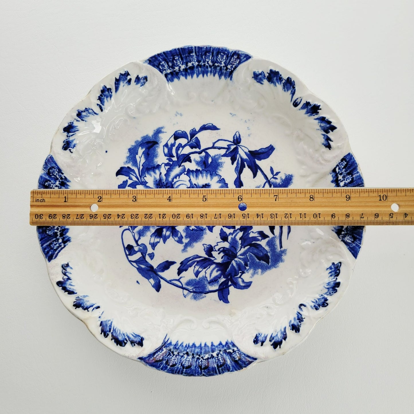 W&E Corn Flow Blue ORMONDE  Dinner Plate / Shallow Bowl, c.1898-1904 England