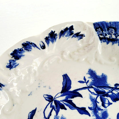 W&E Corn Flow Blue ORMONDE  Dinner Plate / Shallow Bowl, c.1898-1904 England