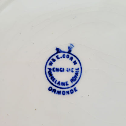 W&E Corn Flow Blue ORMONDE  Dinner Plate / Shallow Bowl, c.1898-1904 England