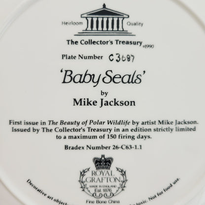 Royal Grafton Baby Seals Decorative Wall Plate, Made in England