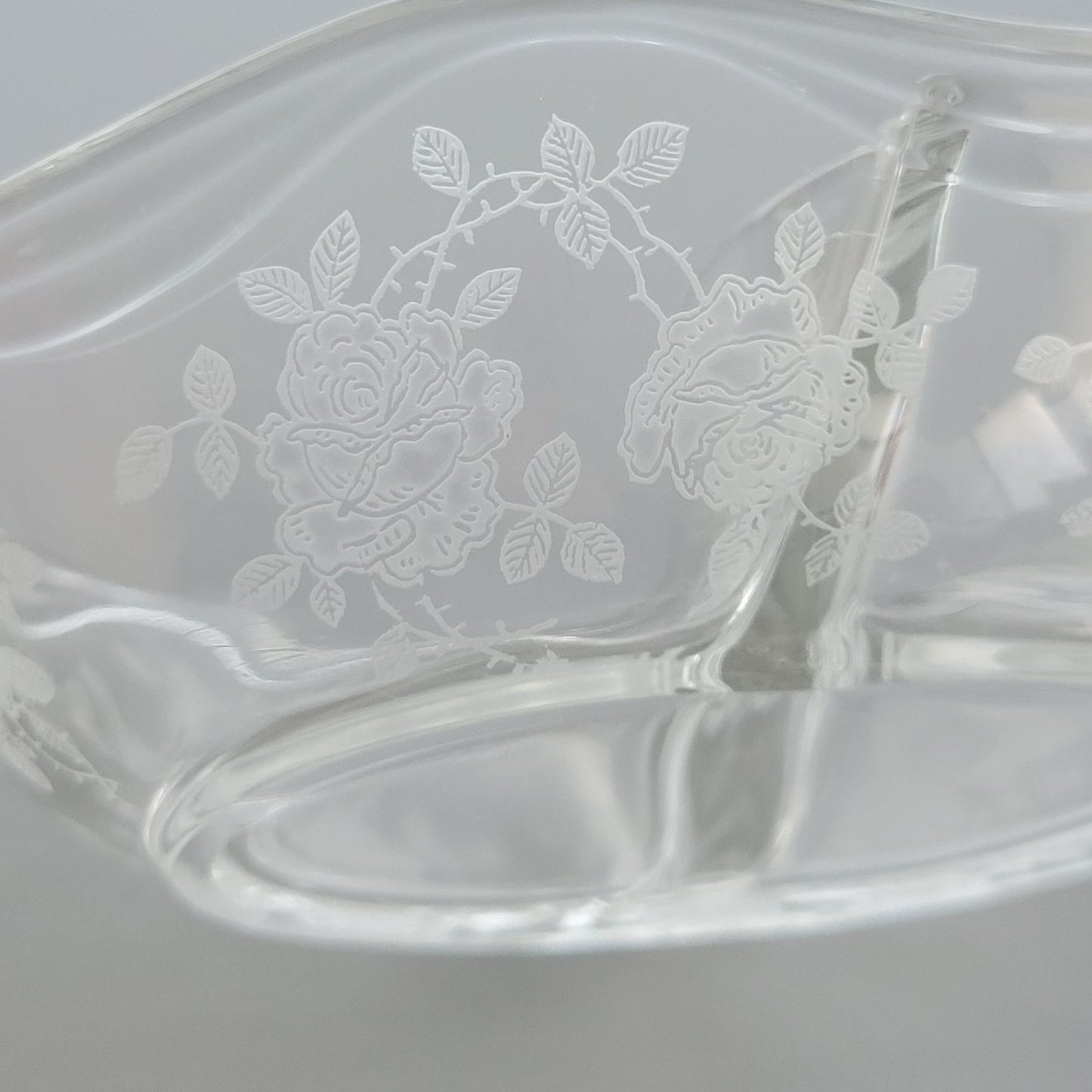 Fostoria Willowmere Oval 2 Part Relish Dish, c.1938-70 USA