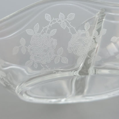 Fostoria Willowmere Oval 2 Part Relish Dish, c.1938-70 USA