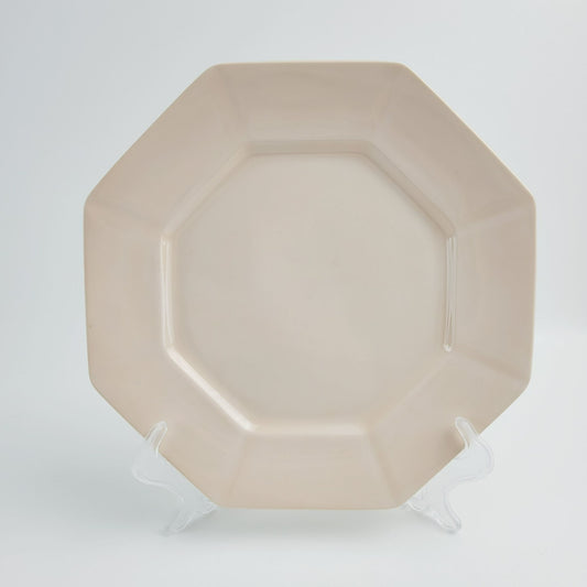 Fitz & Floyd Peach Octagonal Dinner Plate, Total Color Collection, c.1980s Japan