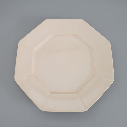 Fitz & Floyd Peach Octagonal Dinner Plate, Total Color Collection, c.1980s Japan