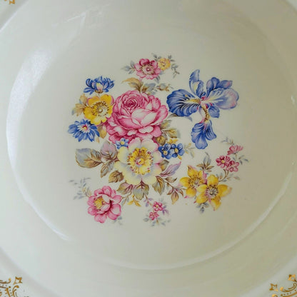 Edwin Knowles Priscilla 10" Round Serving Bowl c.1940s USA