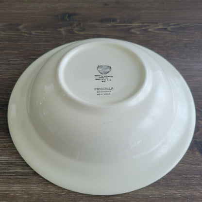 Edwin Knowles Priscilla 10" Round Serving Bowl c.1940s USA