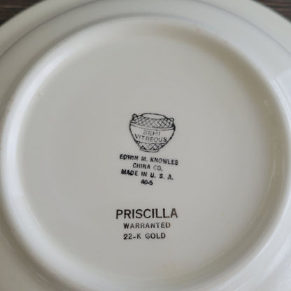 Edwin Knowles Priscilla 10" Round Serving Bowl c.1940s USA