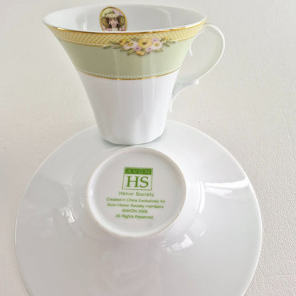 Avon Honor Society Teacup and Saucer, 2 Sets, 2007 & 2008