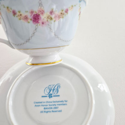 Avon Honor Society Teacup and Saucer, 2 Sets, 2007 & 2008
