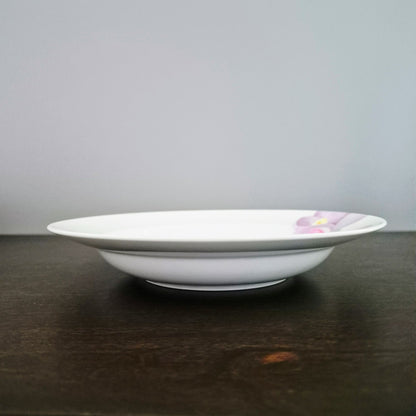 Mikasa "Spring Crocus" Rim Soup Bowl Set, c.1984-87 Japan