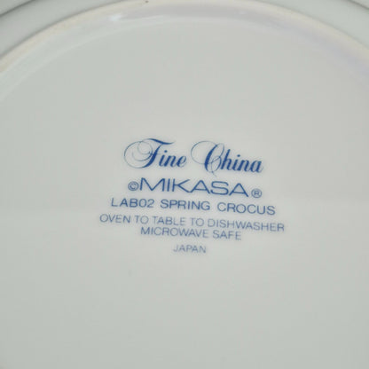 Mikasa "Spring Crocus" Rim Soup Bowl Set, c.1984-87 Japan
