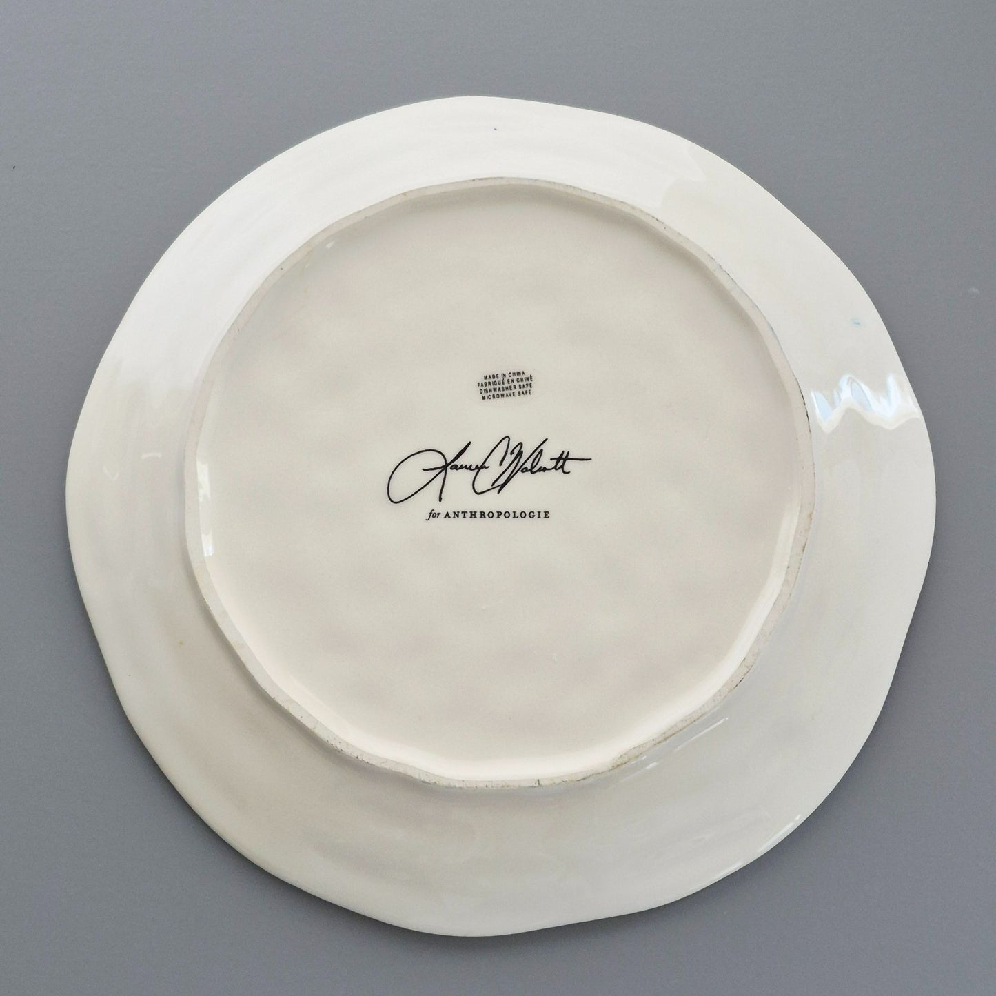 Anthropologie "Winter Fauna" Rabbit Salad Plate, Discontinued